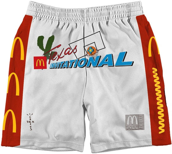 Travis Scott x McDonald's Cactus Jack All American Shorts White