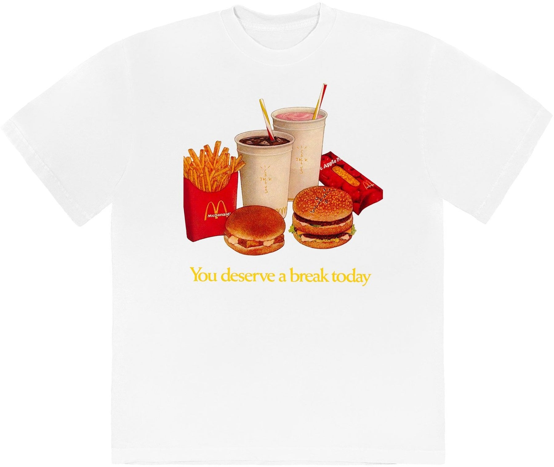 Travis Scott x McDonald's Deserve A Break II T-Shirt White