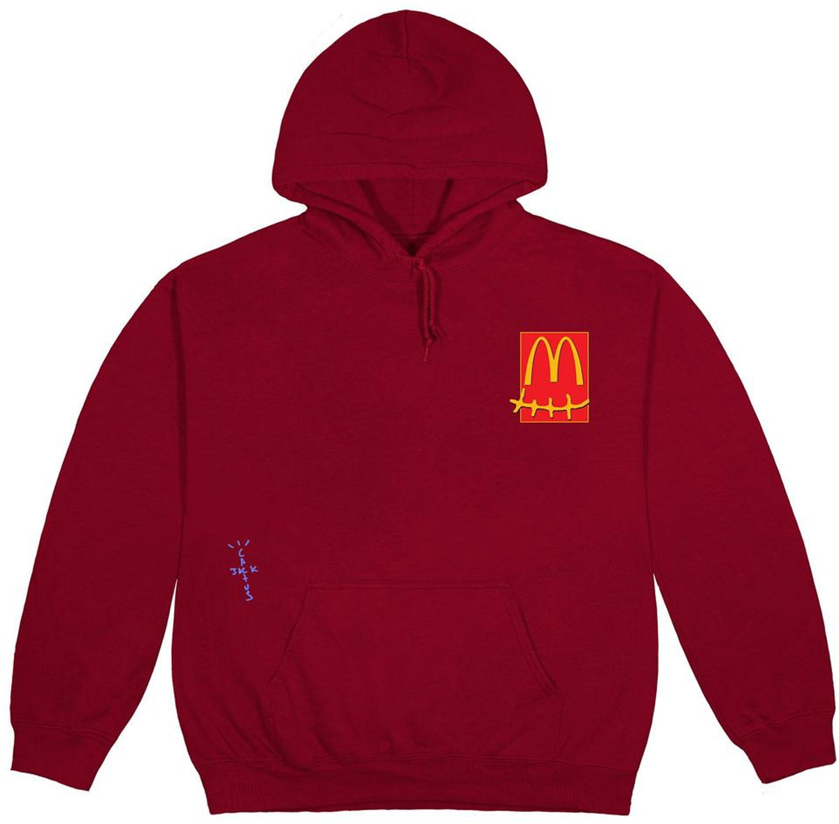 Travis Scott x McDonald's Live From Utopia Sticker Hoodie Burgundy