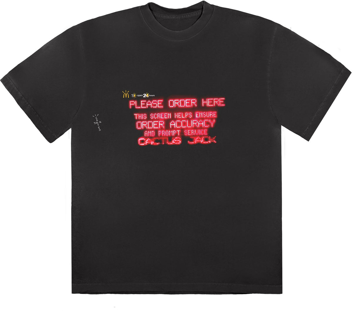 Travis Scott x McDonald's Order Here T-Shirt Black