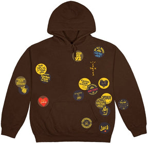 Travis Scott x McDonald's Sticker Bomb Hoodie Brown