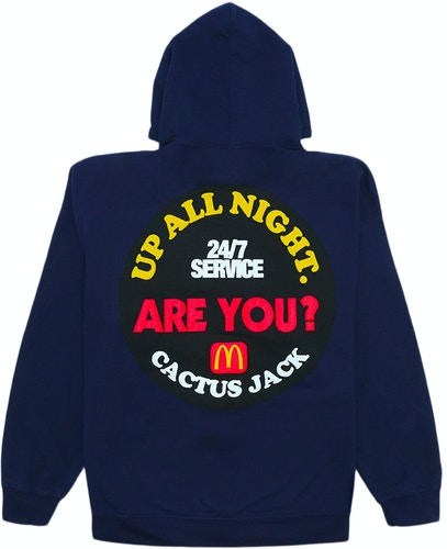 Travis Scott x McDonald's Up All Night Sticker Hoodie Navy