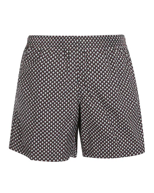 Alexander McQueen Black Dots Skull Shorts