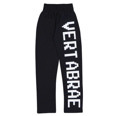 Vertabrae Straight Legged Sweatpants Black/White