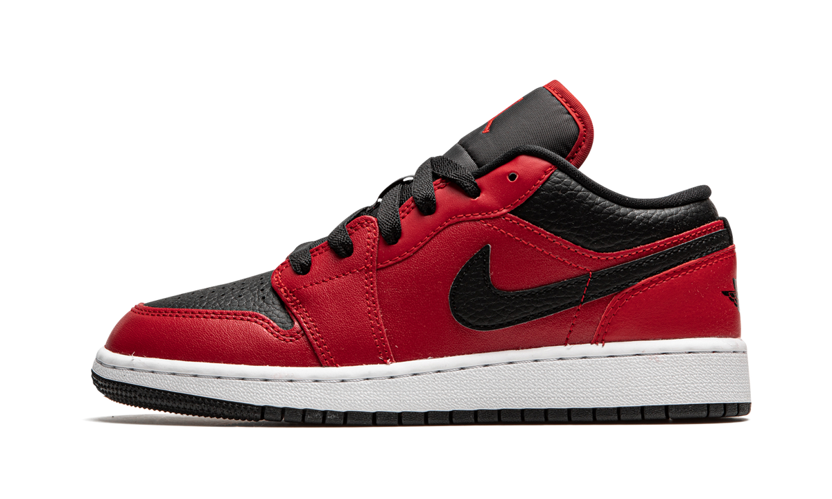 Air Jordan 1 Low Gym Red Black Pebbled (GS)