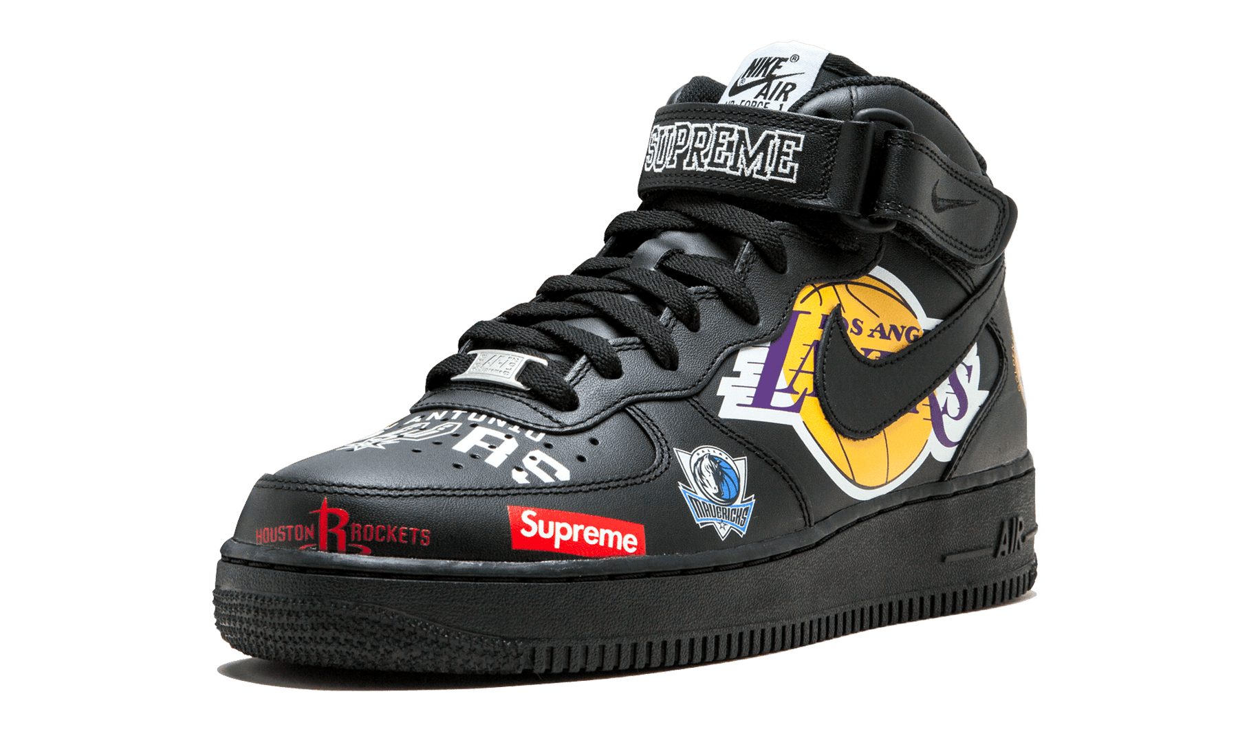 Nike Air Force 1 Mid Supreme "NBA Black"