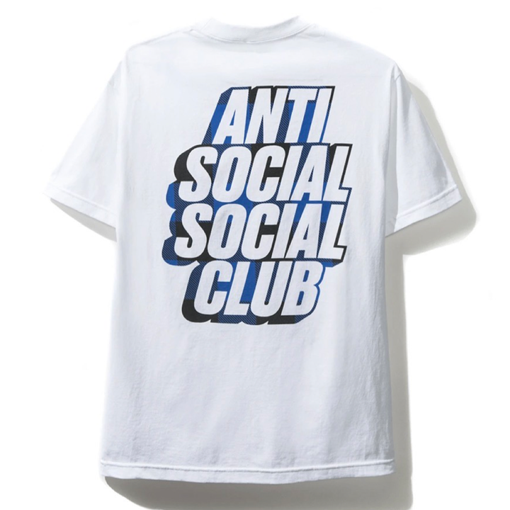 Anti Social Social Club Blocked Plaid Blue White