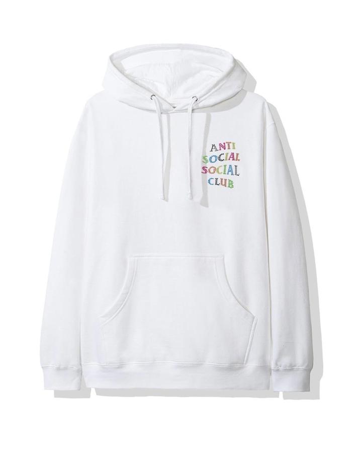 Anti-Social Social Club "Stud Belt" White Hoodie