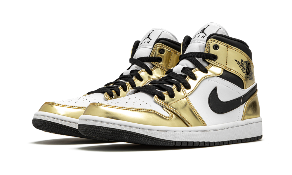 Air Jordan 1 Mid "Metallic Gold Black White"