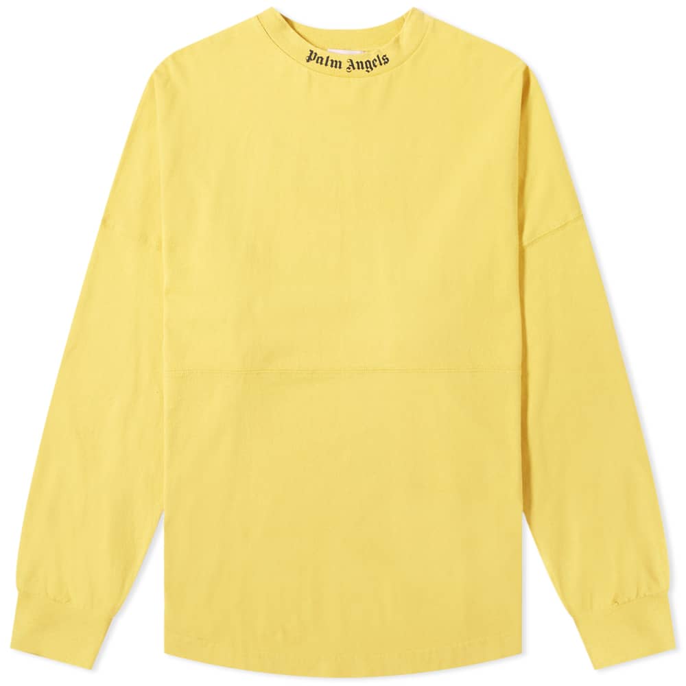 Palm Angels Logo Over Crewneck Yellow