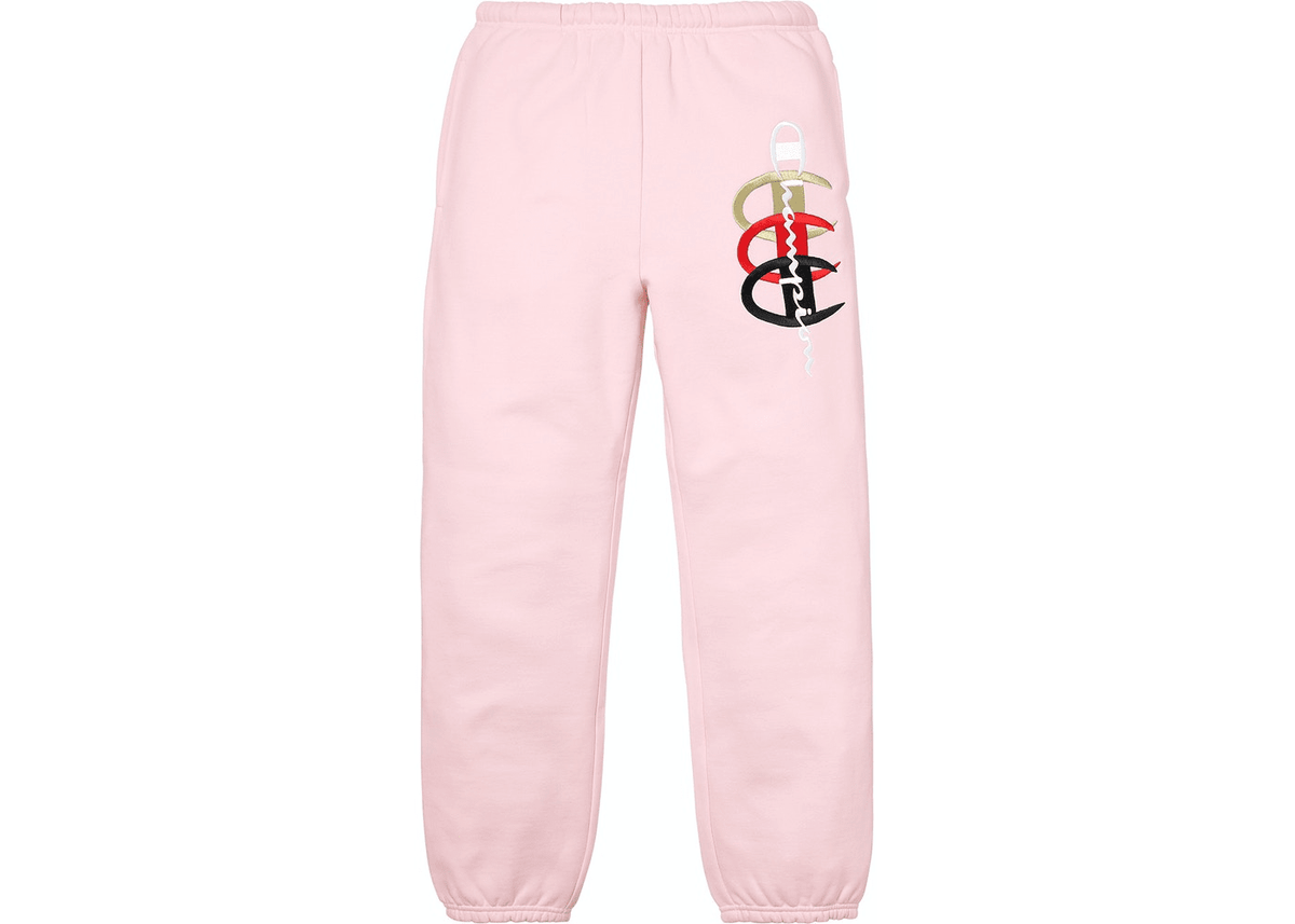 Supreme Champion Stacked C Sweatpant Light Pink