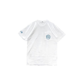 Chrome Hearts Blue Triple Cross T-Shirt White/ Blue